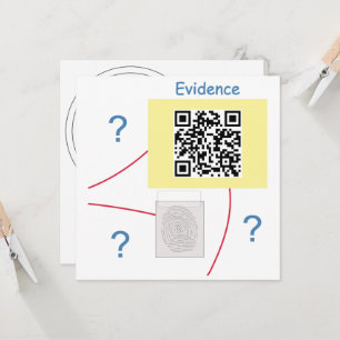 Mystery Crime Solving Evidence Board Invitation