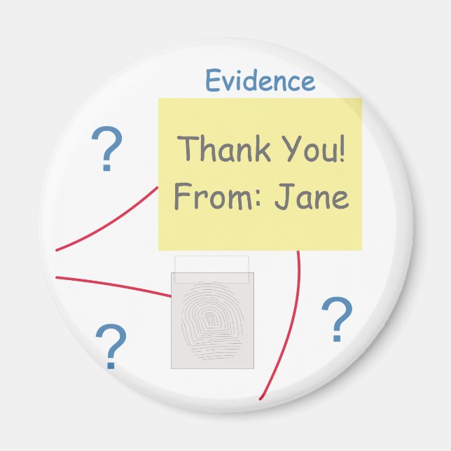 Mystery Crime Solving Evidence Board Magnet (Front)