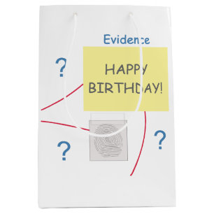 Mystery Crime Solving Evidence Board Medium Gift Bag