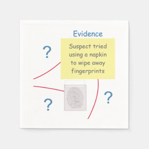 Mystery Crime Solving Evidence Board Napkin