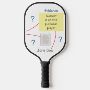 Mystery Crime Solving Evidence Board Pickleball Paddle