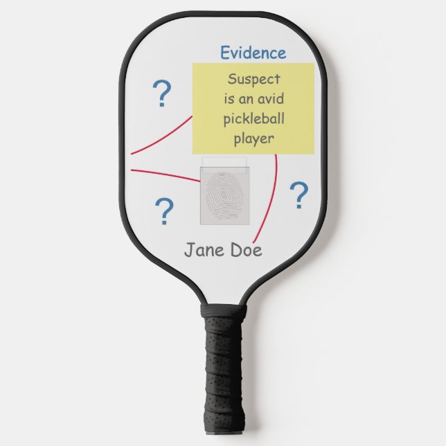Mystery Crime Solving Evidence Board Pickleball Paddle (Front)