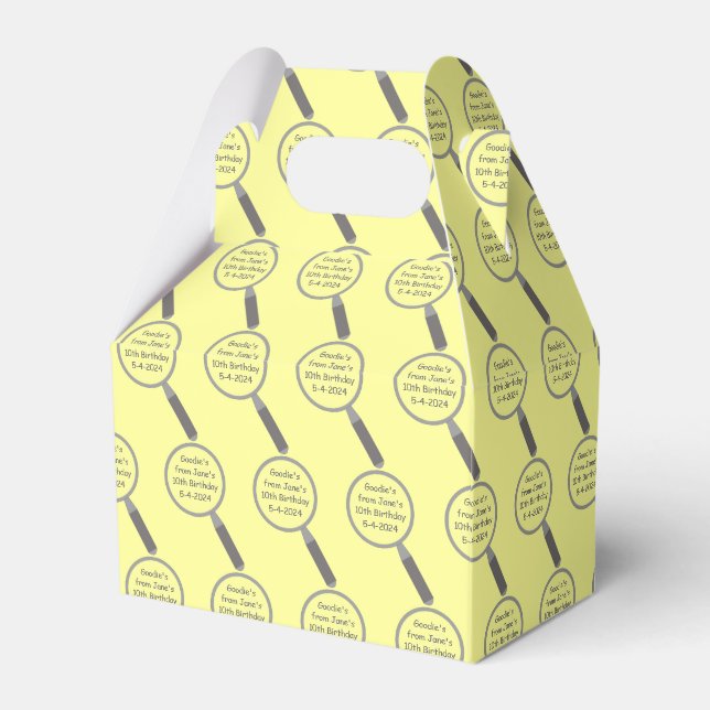 Mystery Crime Solving Evidence Board Popcorn  Favour Box (Front Side)