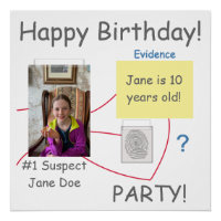 Mystery Crime Solving Evidence Board