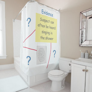Mystery Crime Solving Evidence Board Shower Curtain
