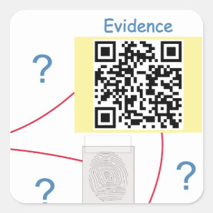 Mystery Crime Solving Evidence Board Square Sticker
