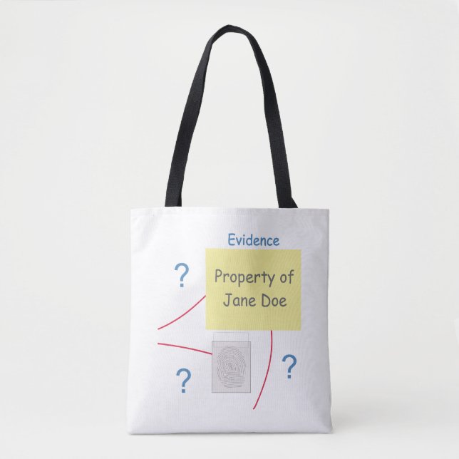 Mystery Crime Solving Evidence Board Tote Bag (Front)