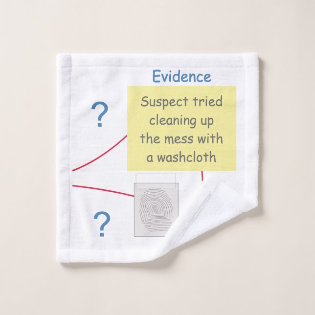 Mystery Crime Solving Evidence Board Wash Cloth (Wash Cloth)