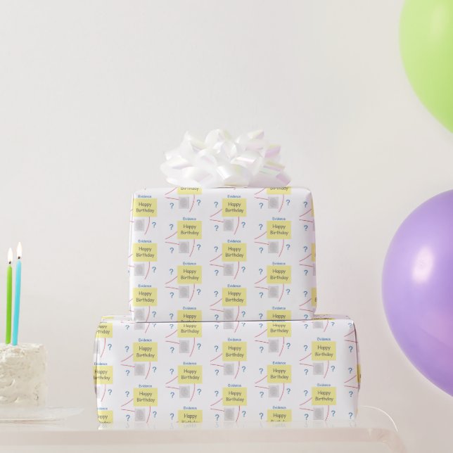 Mystery Crime Solving Evidence Board Wrapping Paper (Party Gifts)