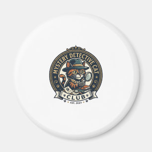 Mystery Detective Cat Cat Graphic Tee Art - Myster Magnet