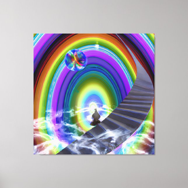 Mystery Figure at the Inter-Dimensional Stargate Canvas Print (Front)