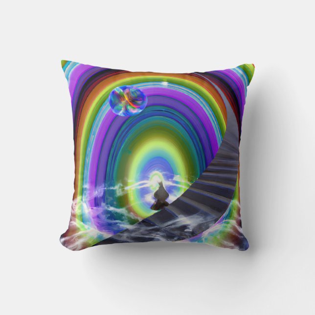 Mystery Figure at the Inter-Dimensional Stargate Cushion (Front)