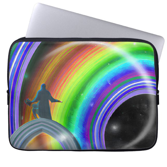 Mystery Figure at the Inter-Dimensional Stargate Laptop Sleeve (Front)