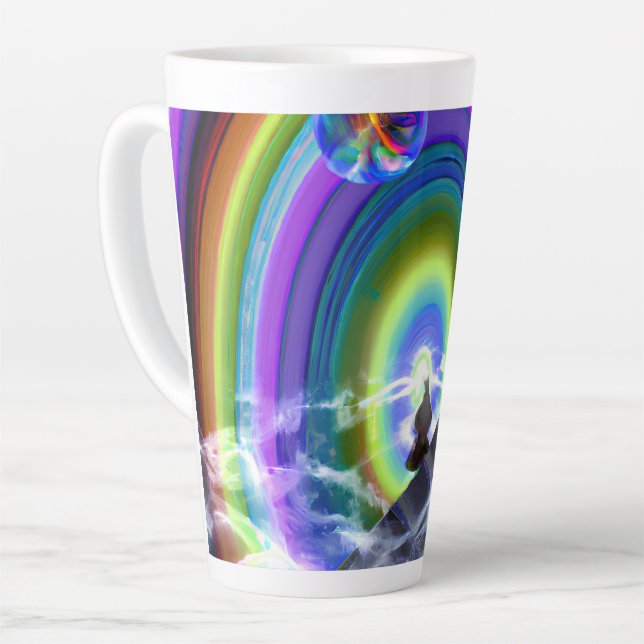 Mystery Figure at the Inter-Dimensional Stargate Latte Mug (Left Angle)