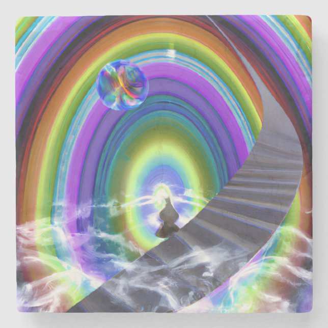 Mystery Figure at the Inter-Dimensional Stargate Stone Coaster (Front)