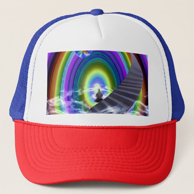 Mystery Figure at the Inter-Dimensional Stargate Trucker Hat (Front)