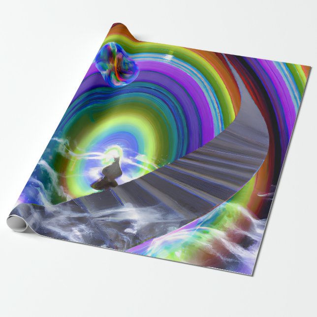 Mystery Figure at the Inter-Dimensional Stargate Wrapping Paper (Unrolled)