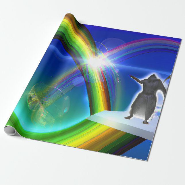 Mystery Figure at the Inter-Dimensional Stargate Wrapping Paper (Unrolled)