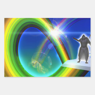 Mystery Figure at the Inter-Dimensional Stargate Wrapping Paper Sheet