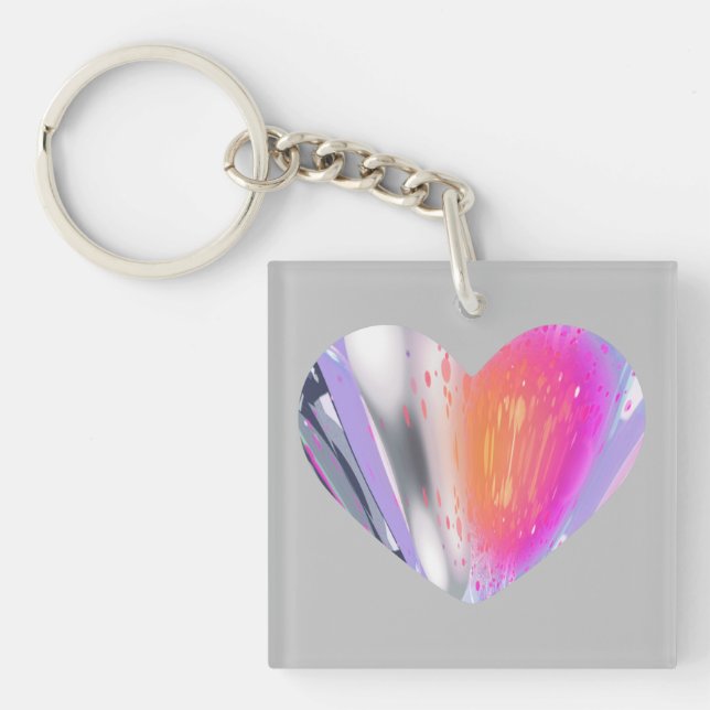 Mystery Heart  Key Ring (Front)