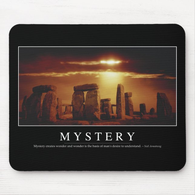Mystery: Inspirational Quote Mouse Mat (Front)