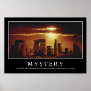 Mystery: Inspirational Quote Poster