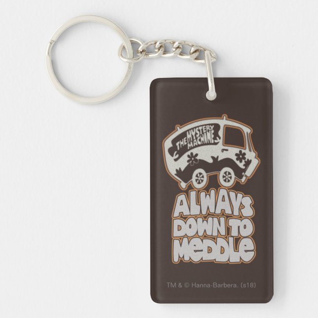 Mystery Machine "Always Down To Meddle" Key Ring (Front)