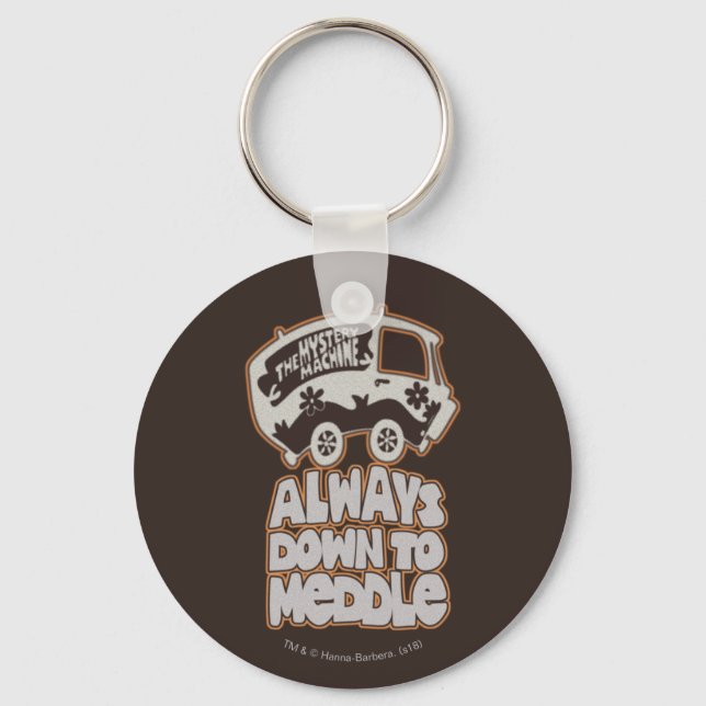 Mystery Machine "Always Down To Meddle" Key Ring (Front)