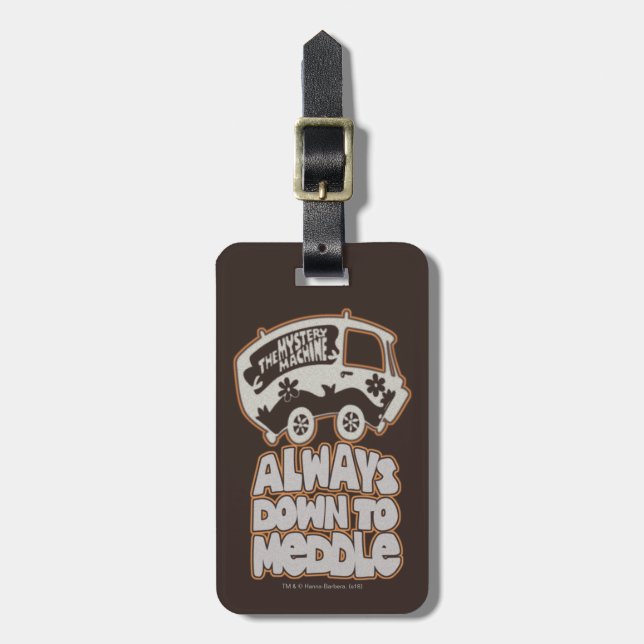 Mystery Machine "Always Down To Meddle" Luggage Tag (Front Vertical)