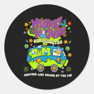 Mystery Machine Of Diagnostics Lab Week 2025 Med L Classic Round Sticker