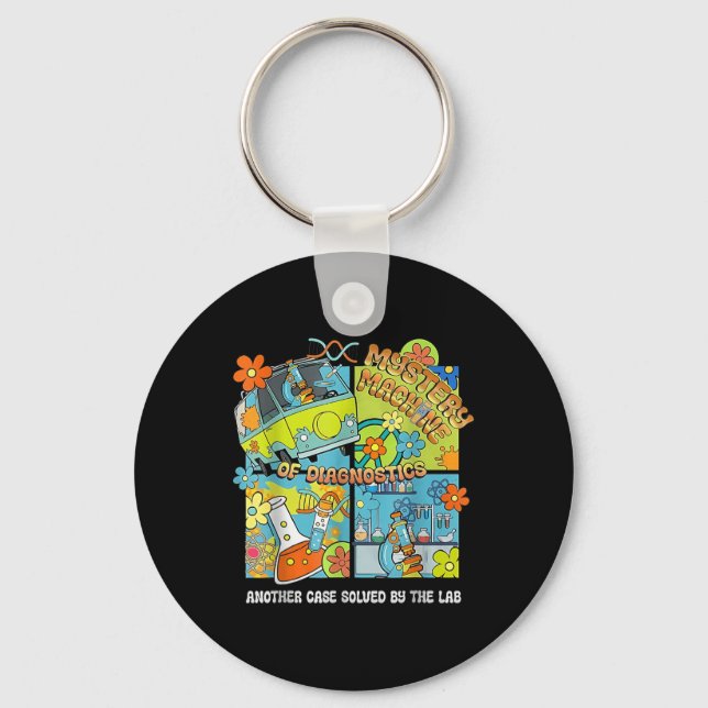 Mystery Machine Of Diagnostics Lab Week 2025 Med L Key Ring (Front)