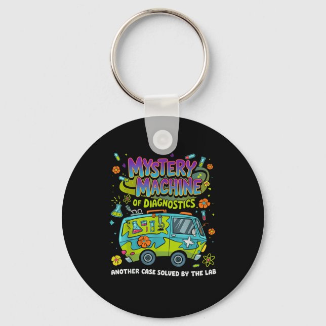 Mystery Machine Of Diagnostics Lab Week 2025 Med L Key Ring (Front)