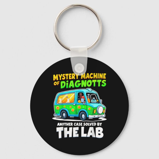 Mystery Machine Of Diagnostics Lab Week 2025 Tee  Key Ring (Front)