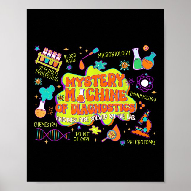 Mystery Machine Of Lab Week 2025 Diagnostics Med L Poster (Front)