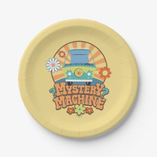 Mystery Machine Van Floral Graphic Paper Plate