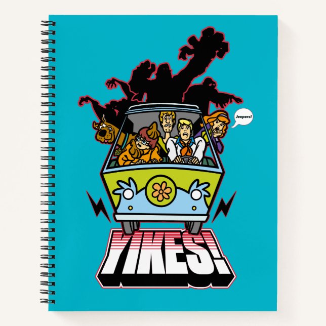 Mystery Machine "Yikes!" Graphic Notebook (Front)
