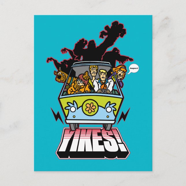 Mystery Machine "Yikes!" Graphic Postcard (Front)