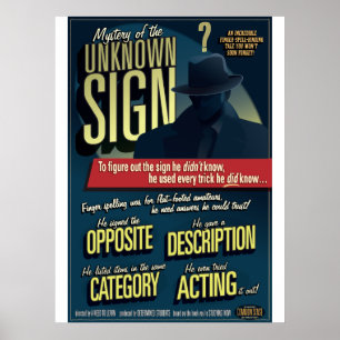 Mystery of the Unknown Sign. Poster. Poster