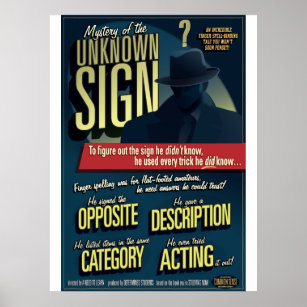 Mystery of the Unknown Sign. Poster. Poster