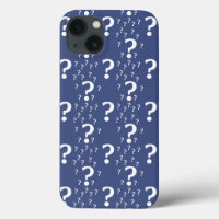 Mystery question mark riddle puzzle blue Case-Mate