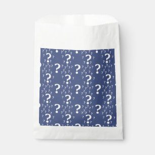 Mystery question mark riddle puzzle blue favour bags