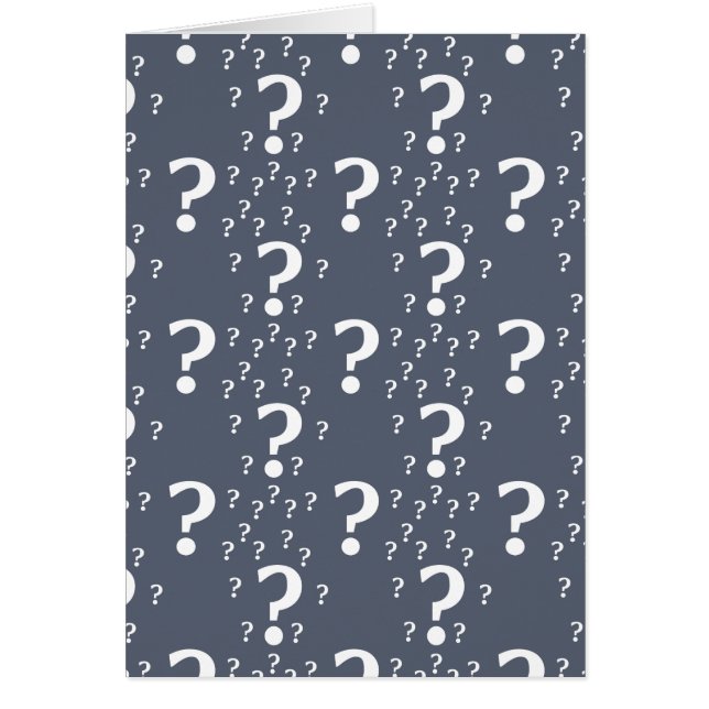 Mystery question mark riddle puzzle blue-grey (Front)