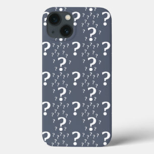 Mystery question mark riddle puzzle blue-grey Case