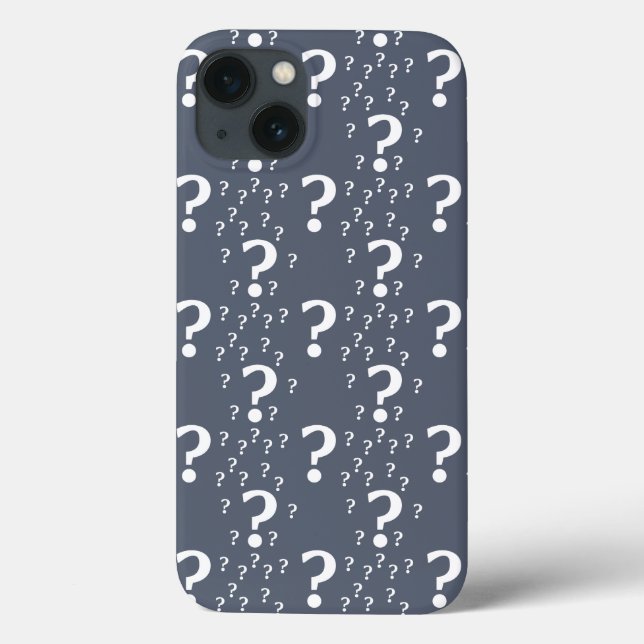 Mystery question mark riddle puzzle blue-grey Case (Back)