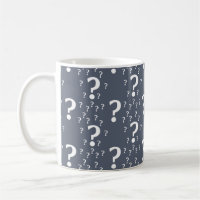 Mystery question mark riddle puzzle blue-grey