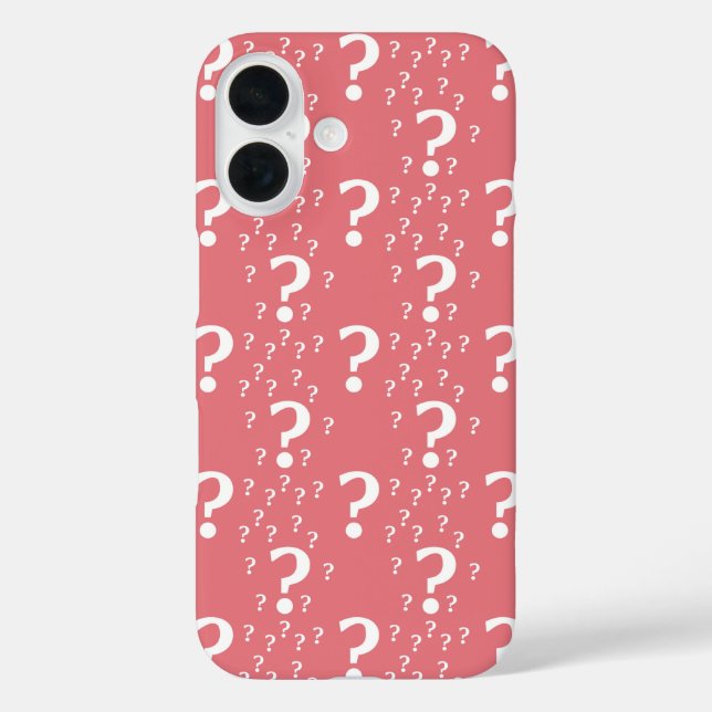 Mystery question mark riddle puzzle coral  Case-Mate iPhone case (Back)