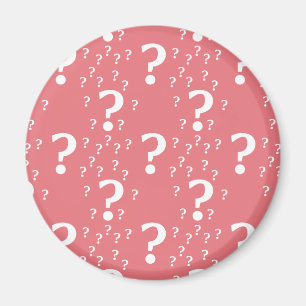 Mystery question mark riddle puzzle coral magnet