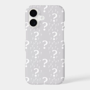 Mystery question mark riddle puzzle light grey