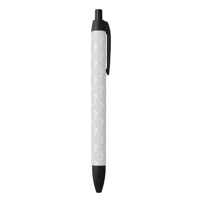 Mystery question mark riddle puzzle light grey black ink pen (Bottom (Vertical))