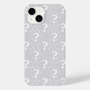 Mystery question mark riddle puzzle light grey Case-Mate iPhone 14 case